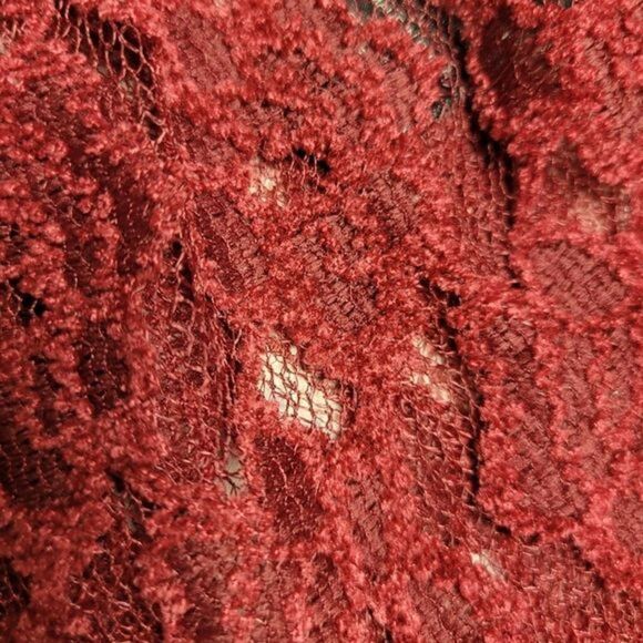 Bke boutique‎ burgundy lace top - Picture 2 of 5